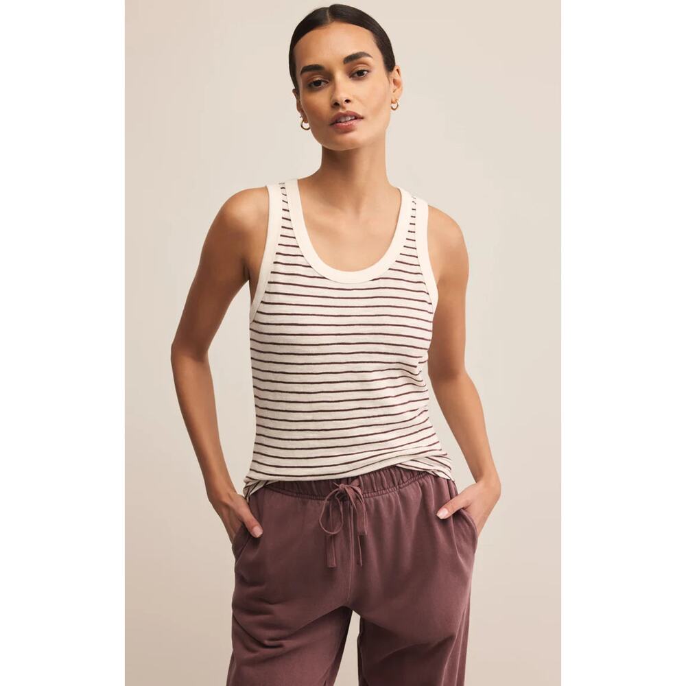 Z Supply The Perfect Striped Tank - Sandlewood NWT VARIOUS SIZES